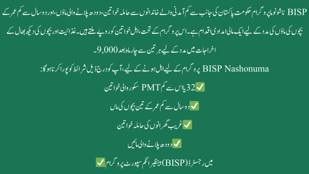 📌 How to Check BISP Nashonuma Payment Per Month?