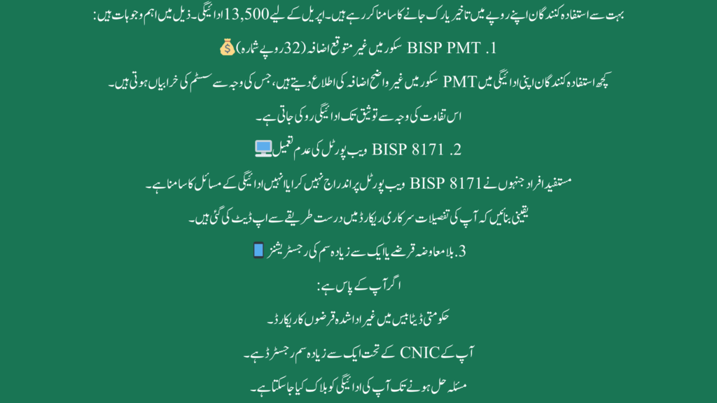 Common Payment Issues for BISP Beneficiaries in 2025 ❗