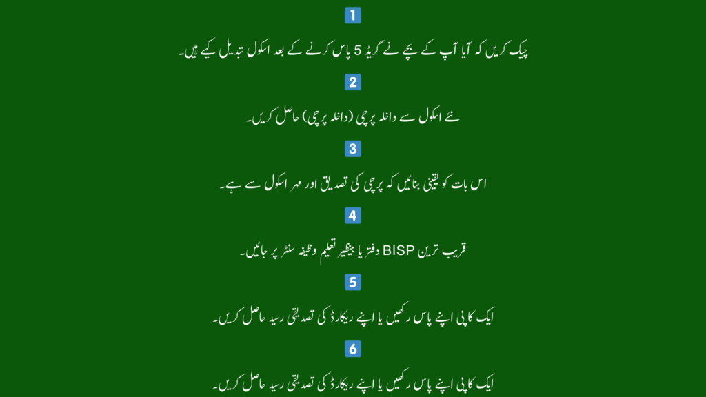 Step-by-Step Guide: How to Submit the Benazir Taleemi Wazaif School Verification Slip